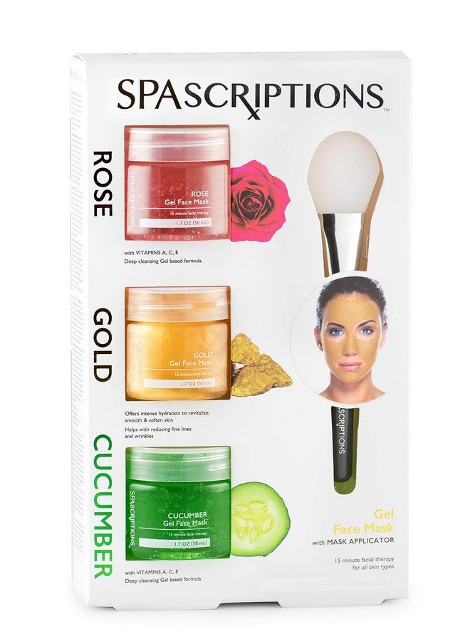 سباسكريبشنز قناع الوجه الجل بالذهب الوردي والخيار، 1.7 أونصة لكل منهما - Image 1