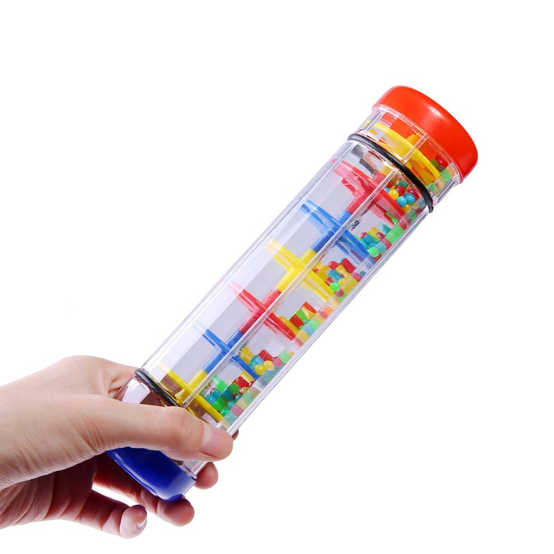 TDOCK 2 Pack Rainmaker Rain Stick Musical Instrument for Babies, Toddlers and Kids, 8 Inch Rainfall Rattle Tube Rainstick Shaker Toy - Image 3