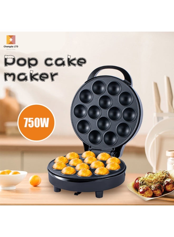 عام آلة صنع كعكات 750 واط، جهاز كب كيك بطبقة غير لاصقة ومؤشر ضوئي، سخان كهربائي مزدوج الجوانب لتحضير التاكوياقي لحفلات أعياد الميلاد والعطلات. - Image 3