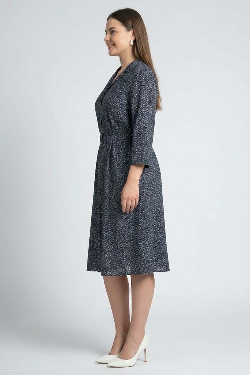 Willow & Whistle Women Allover Print Midi Dress, Multicolor - Image 3