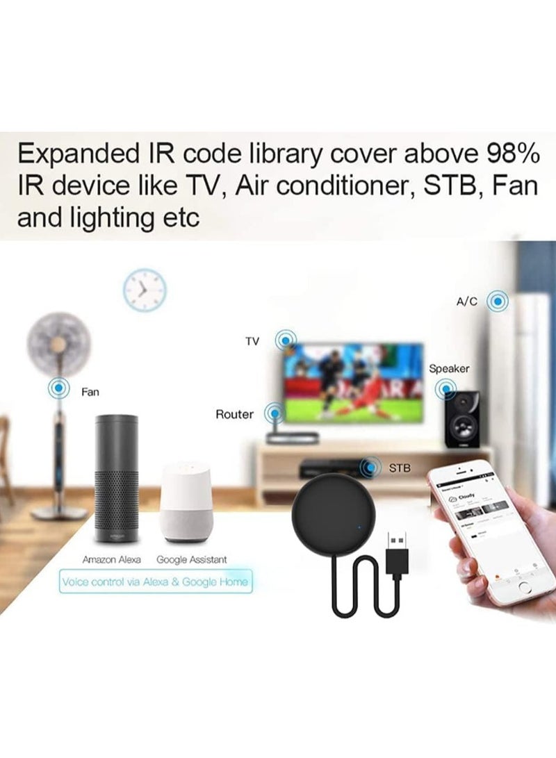 فلوشرينيك جهاز تحكم عن بعد ذكي يعمل بالواي فاي وجهاز تحكم عن بعد عالمي يعمل بالأشعة تحت الحمراء لتويا سمارت هوم للتحكم في مكيف الهواء والتلفزيون وأليكسا وجوجل هوم للتحكم الصوتي - Image 4