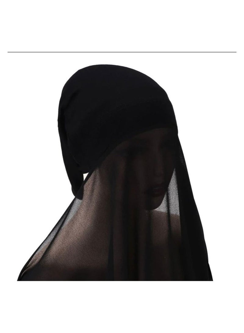 BHNS Hijab VIP veil, women's scarf, soft laser chiffon in elegant modern colors, with a hidden cotton bandana For more comfort and high stability on the head for women  - Image 4