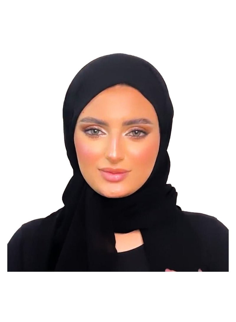 BHNS Hijab VIP veil, women's scarf, soft laser chiffon in elegant modern colors, with a hidden cotton bandana For more comfort and high stability on the head for women  - Image 2