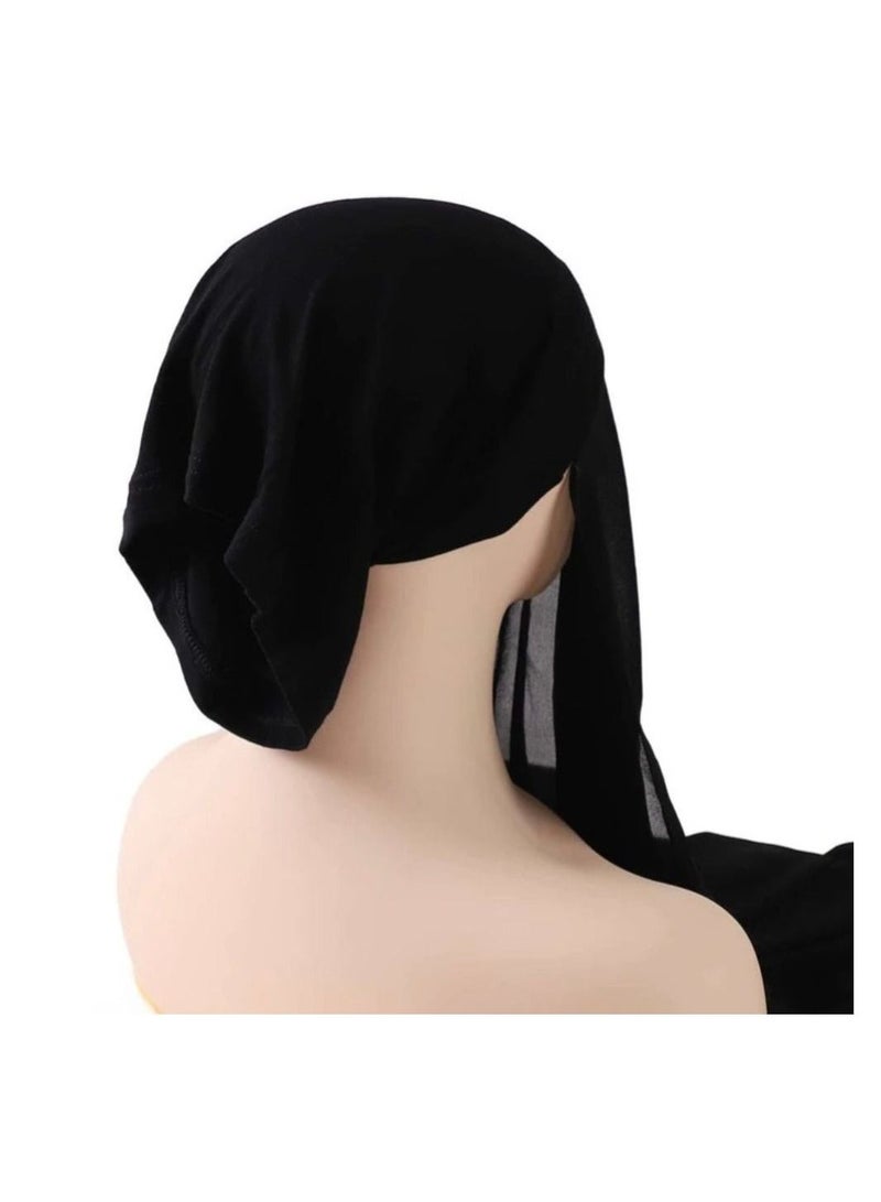 BHNS Hijab VIP veil, women's scarf, soft laser chiffon in elegant modern colors, with a hidden cotton bandana For more comfort and high stability on the head for women  - Image 3