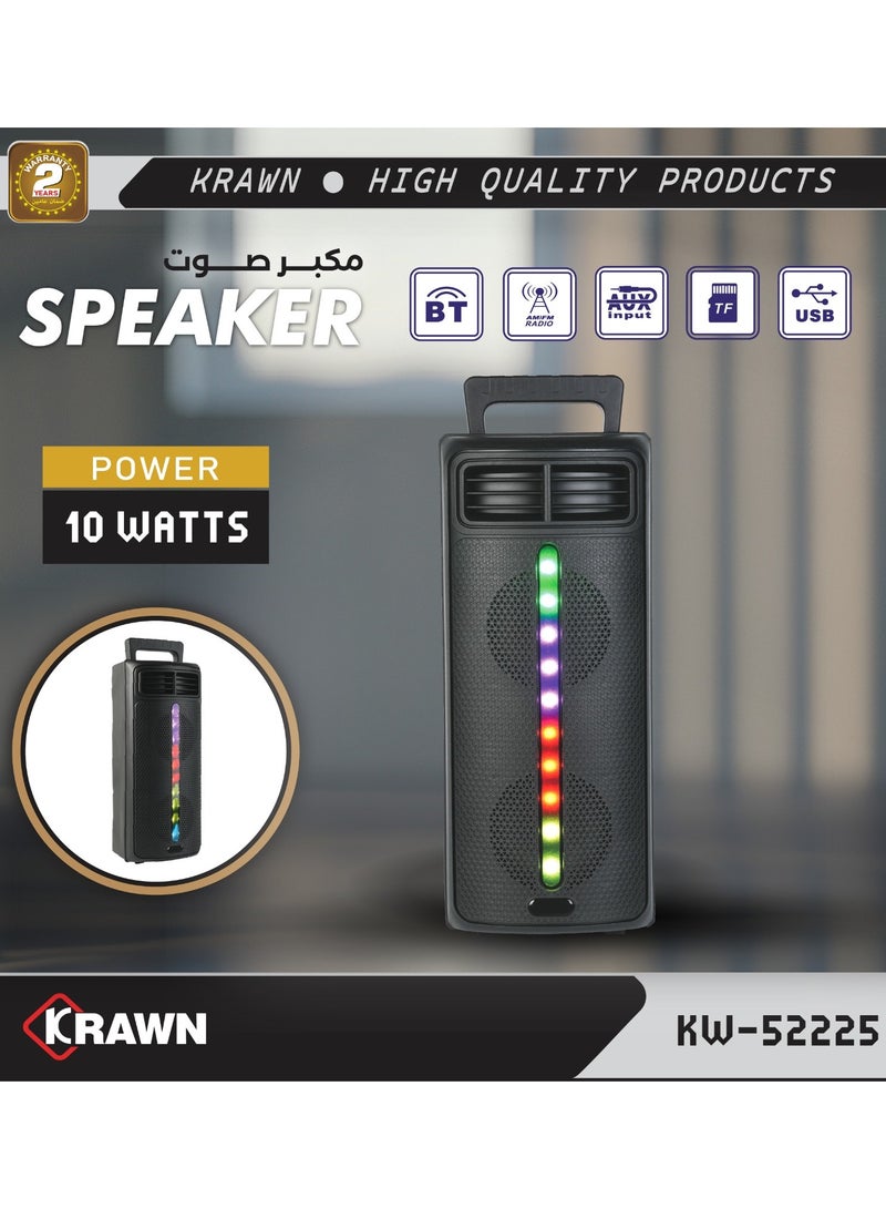 KRAWN Portable Bluetooth Party Speaker With Music Light