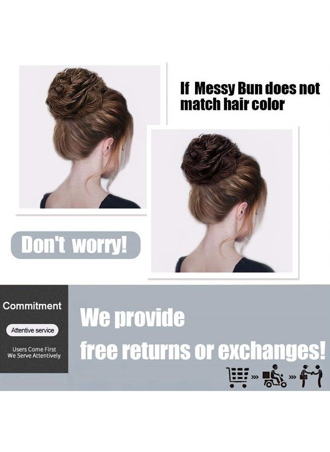 MORICA - 2PCS Messy Hair Bun Extensions Curly Wavy Messy Synthetic Chignon Hairpiece Scrunchie Scrunchy Updo Hairpiece for women. - Image 1
