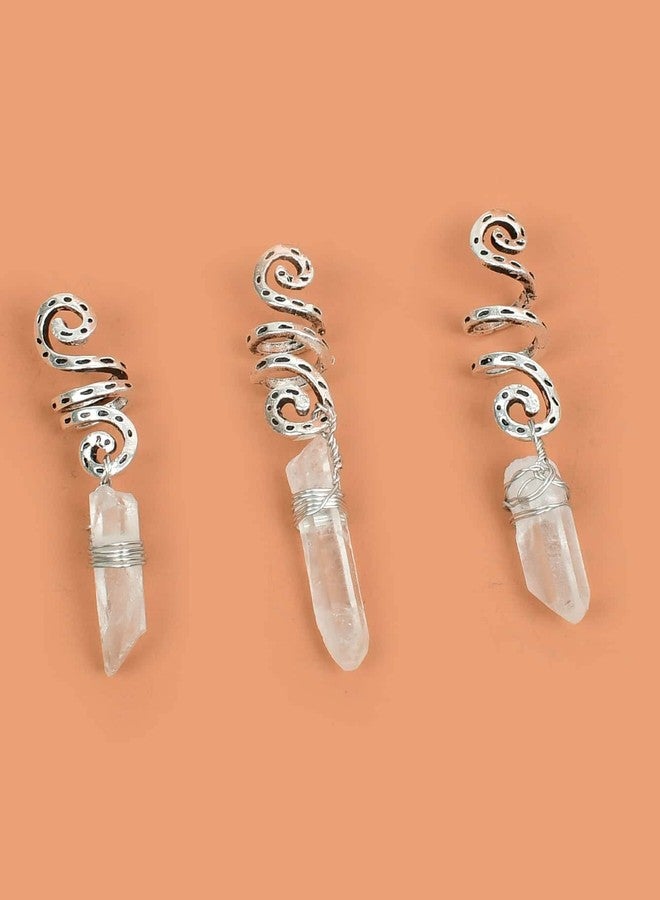 LQQQL 3pcs Cystal Hair Sticks Hairpin-Natural Quartz Hair Clip Sticks for Long Hair Stick Slide Hair Accessories (3J-Quartz) - Image 4