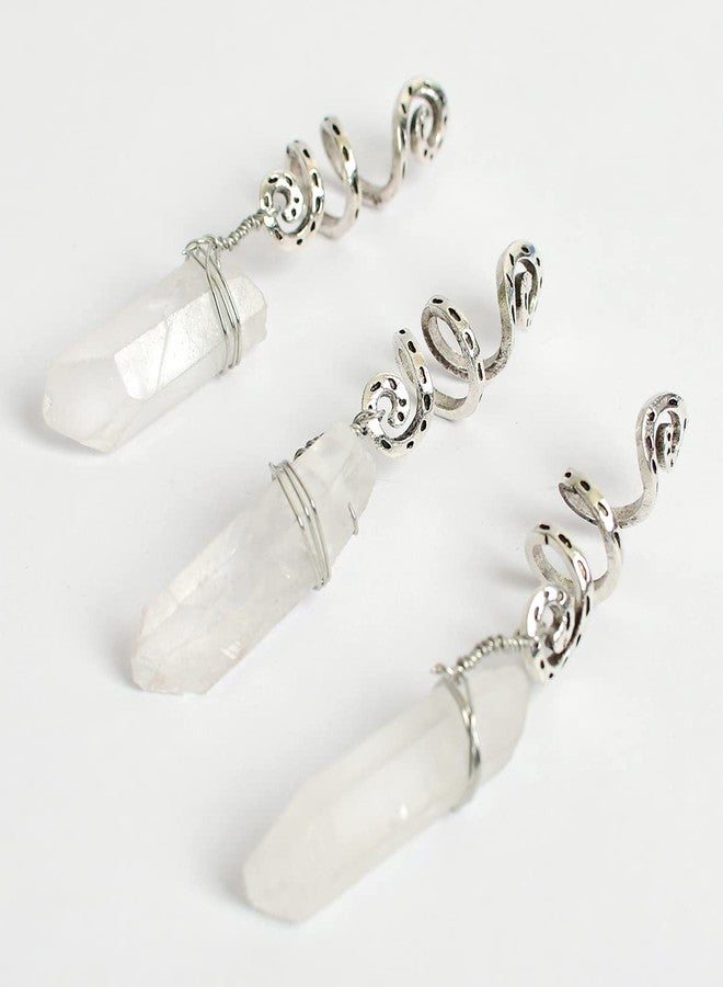 LQQQL 3pcs Cystal Hair Sticks Hairpin-Natural Quartz Hair Clip Sticks for Long Hair Stick Slide Hair Accessories (3J-Quartz) - Image 5