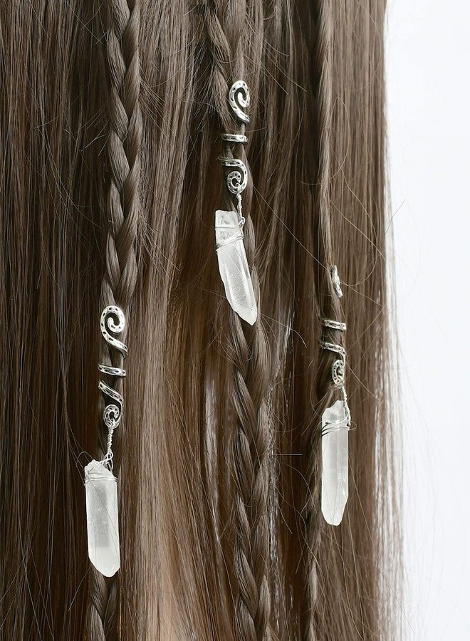 LQQQL 3pcs Cystal Hair Sticks Hairpin-Natural Quartz Hair Clip Sticks for Long Hair Stick Slide Hair Accessories (3J-Quartz) - Image 3