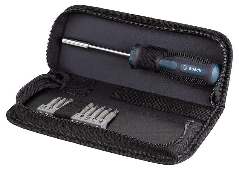 BOSCH 2607017540 مجموعة بت مفك قماش (أزرق، 11 قطعة) - Image 1