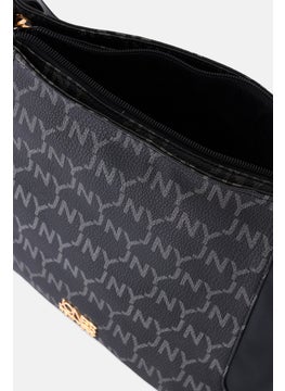 Jones New York Women Brand Logo Cross Body Bag 29 L x 23 H x 13 W cm, Black  - Image 3