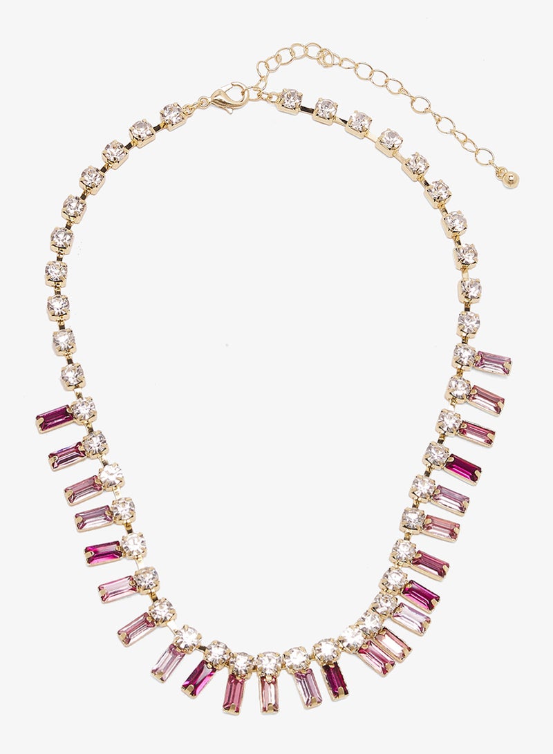 Ella Limited Edition Rhinestone Jewel Embellished Detail Necklace - Image 1