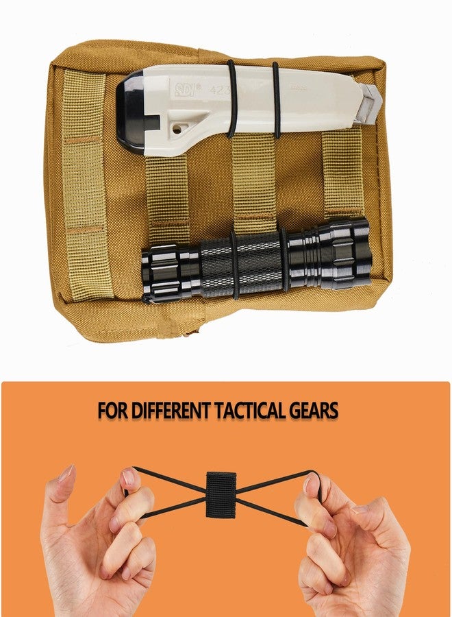 TEHOKARM 15 Pack Molle Attachments, Molle Webbing Binding Ribbon, Tactical Gear Holder Clip, Backpack Accessories, Molle Web Dominator Elastic Strings Buckle, Multipurpose Tactical Bag Accessories Black - Image 5