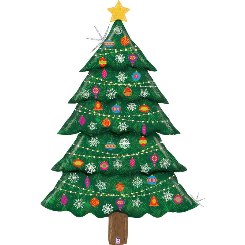 Betallic 63" Foil Balloon Special Delivery Christmas Tree - Image 1