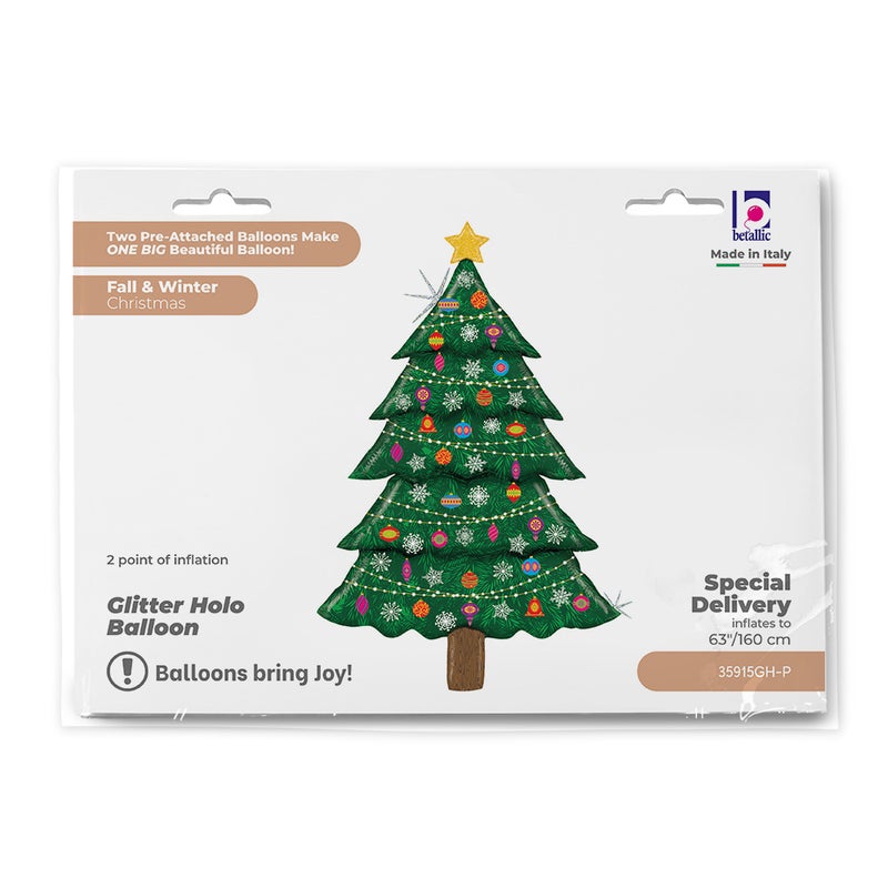 Betallic 63" Foil Balloon Special Delivery Christmas Tree - Image 3