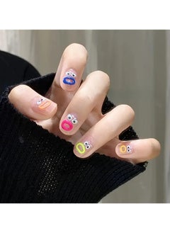 Goolsky 1sheet, Creative Funny Cute Expressions Nail Stickers, Women Girls Homemade DIY Manicure Cartoon Supplies  - Image 3