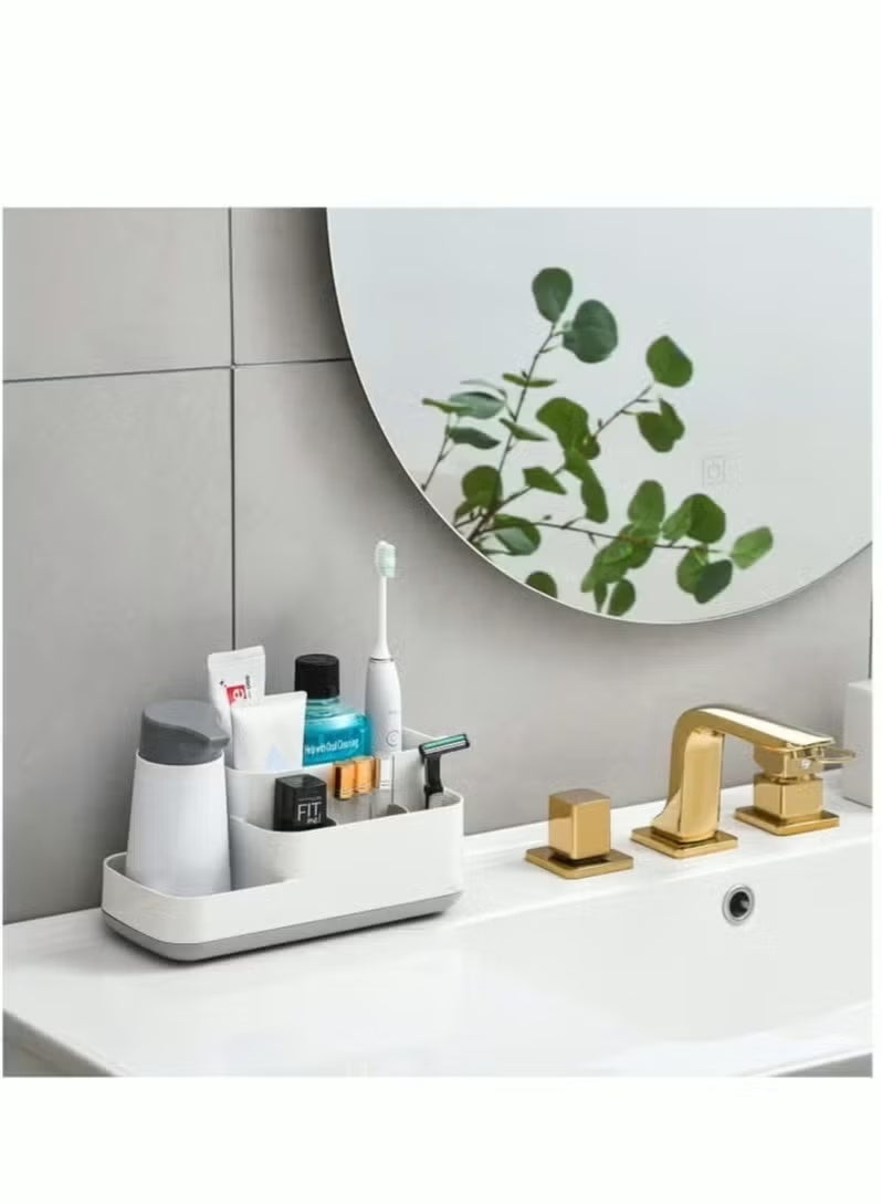 Plastic Toothbrush Holder for Bathroom 5 Slots Bathroom Countertop Organizer Toothpaste for Vanity/Bathroom Counter Sink - Image 4