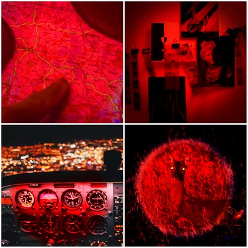 WAYLLSHINE High Power 1 Mode Red LED Flashlight, Single Mode Red Flashlight, Red Light Flashlight Red Light Torch for Astronomy, Aviation, Night Observation - Image 3