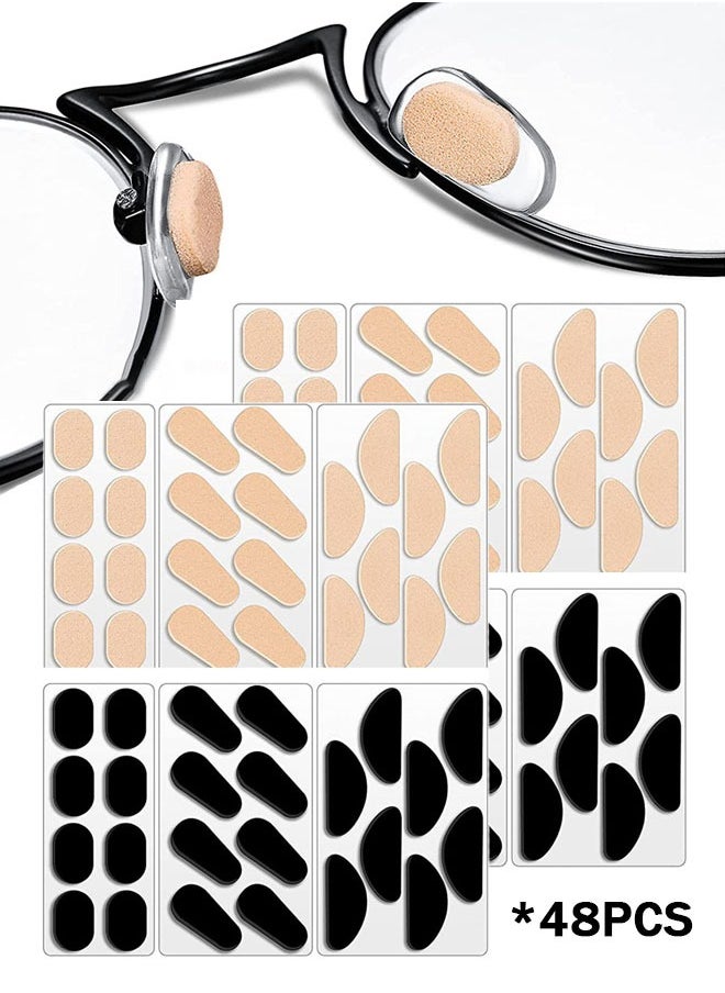 Generic - 48 Pcs Glasses Nose Holder Soft EVA Sponge Pad Comfortable and Lightweight, No Pressure Marks, Nose Holder Not Take Off Makeup and Non Slip Frame Nose Patch - Image 1