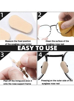 Generic 48 Pcs Glasses Nose Holder Soft EVA Sponge Pad Comfortable and Lightweight, No Pressure Marks, Nose Holder Not Take Off Makeup and Non Slip Frame Nose Patch  - Image 4