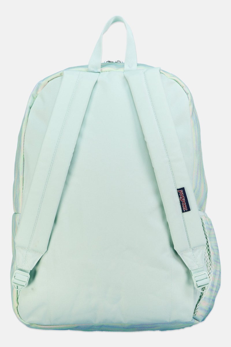 JANSPORT حقيبة ظهر نسائية بشعار مطرز 42 سم ارتفاع x 30 سم عرض x 14 سم عمق، أخضر نعناعي - Image 2