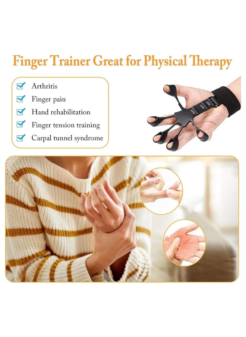 HIAS Finger Strengthener – Adjustable Hand Gripper with 3 Resistance Levels for Grip Strength Training, Finger Rehabilitation & Physical Therapy – Finger Exerciser for Musicians, Athletes, Rock Climbers, Recovery & Carpal Tunnel Relief  - Image 3