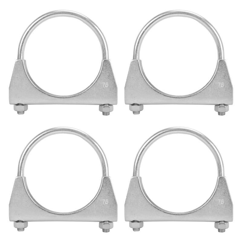 GESEXI 3 Ushaped Exhaust Pipe Clamp Mild Steel Muffler Exhaust Clamps with AntiRust Coat Pack of 4 - Image 2