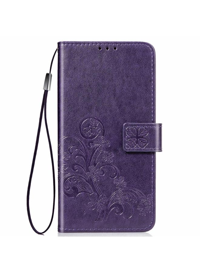 Zaboon Case For Galaxy Note10 Lite/A81/M60s Lucky Clover Pressed Flowers Pattern Leather Case with Holder & Card Slots & Wallet & Hand Strap - Image 2
