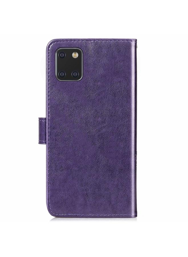 Zaboon Case For Galaxy Note10 Lite/A81/M60s Lucky Clover Pressed Flowers Pattern Leather Case with Holder & Card Slots & Wallet & Hand Strap - Image 3