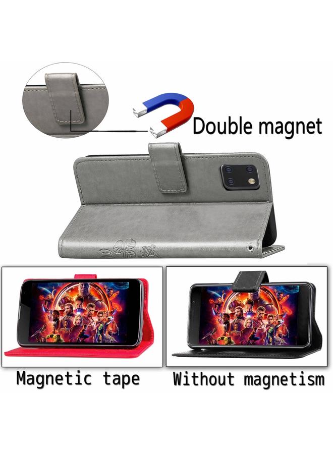 Zaboon Case For Galaxy Note10 Lite/A81/M60s Lucky Clover Pressed Flowers Pattern Leather Case with Holder & Card Slots & Wallet & Hand Strap - Image 5