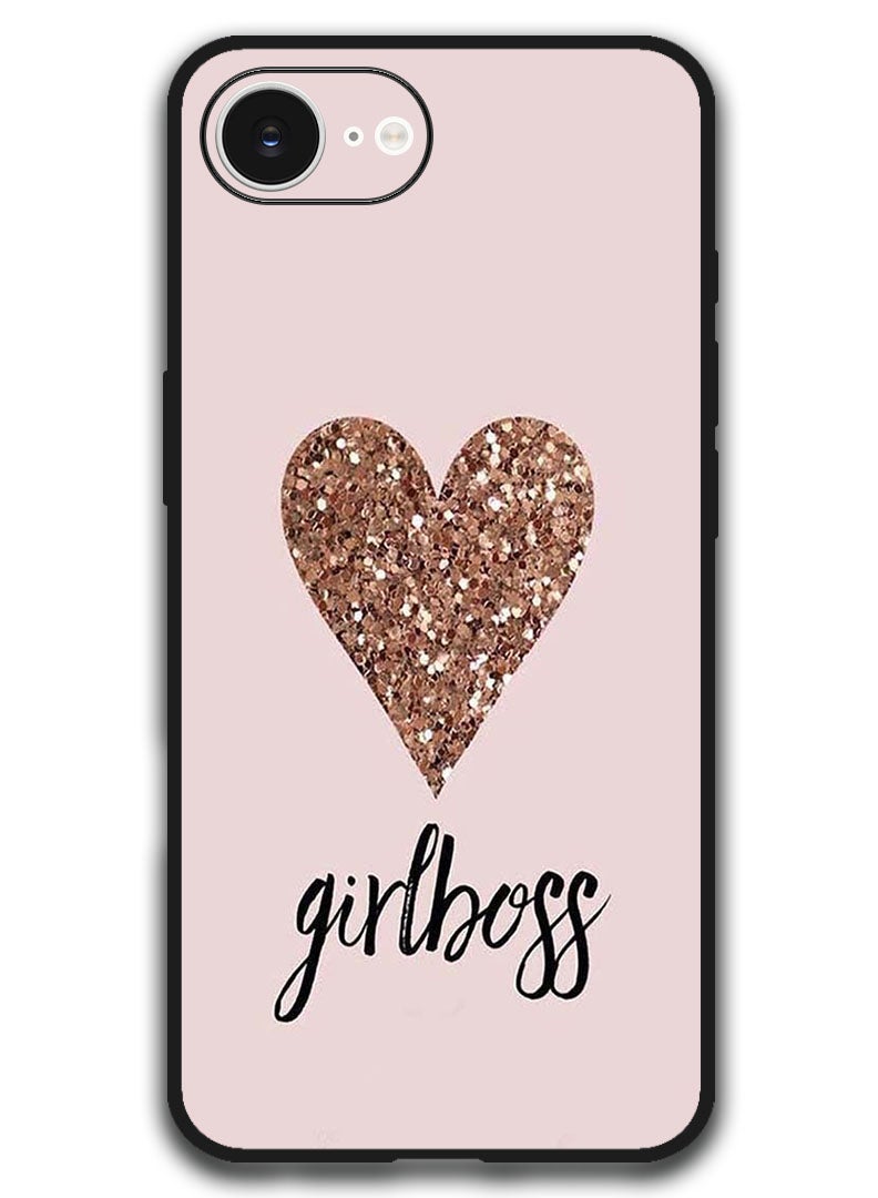 Theodor Case Compatible with Apple iPhone 17e / 16e 6.1 Inch Protection Shockproof Bumper Cover - Girls Boss & Heart - Image 1