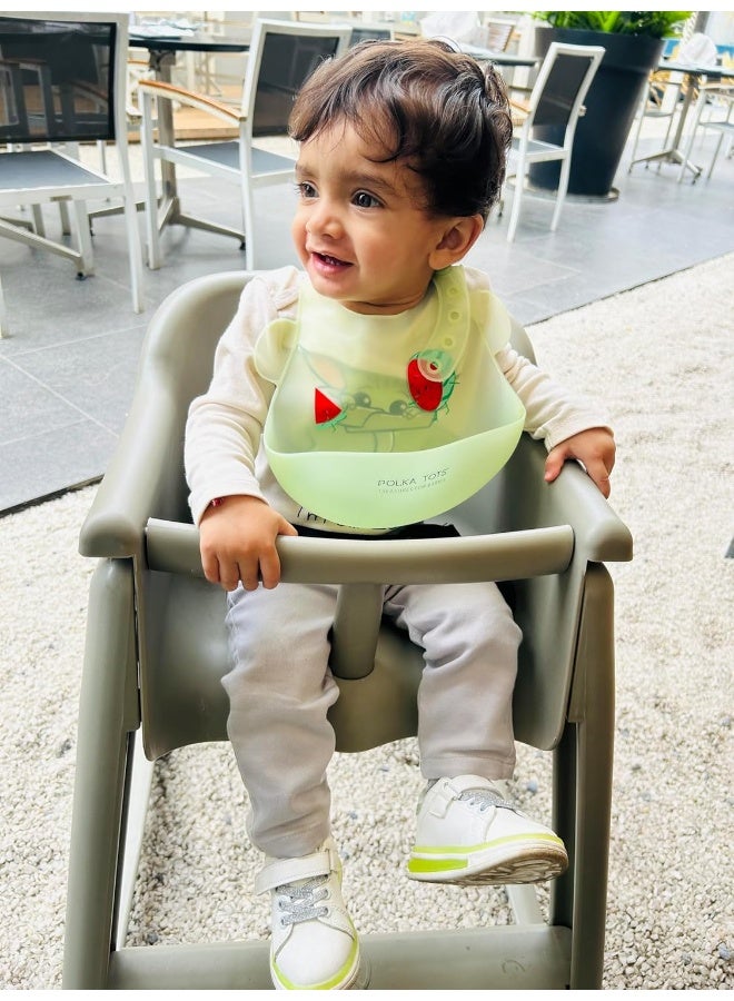 بولكاتوتس صدريات من السيليكون مقاومة للماء من بولكا توتس مع أزرار كبس قابلة للتعديل، فائقة الامتصاص وناعمة ومريحة وخفيفة الوزن لإطعام الرضع والأطفال الصغار - Image 5