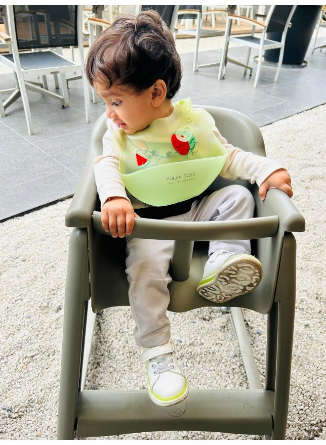 بولكاتوتس صدريات من السيليكون مقاومة للماء من بولكا توتس مع أزرار كبس قابلة للتعديل، فائقة الامتصاص وناعمة ومريحة وخفيفة الوزن لإطعام الرضع والأطفال الصغار - Image 4