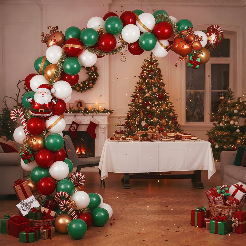 RUBFAC 129pcs Ruby Red Balloon Arch Kit, Different Sizes 18 12 10 5 Inches Cherry Red Burgundy Balloons for Garland Birthday Wedding Party Decorations - Image 4