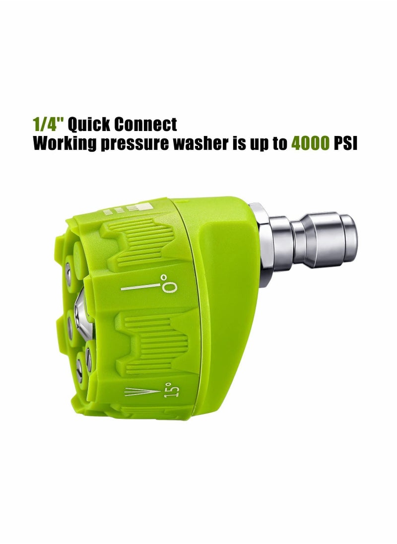 Y&D - Pressure Washer Spray Nozzle, 2 Pcs 6 in 1 Quick Changeover and Adjustable 1/4in Plug Connect Tips 4000 Psi Nozzle for - Image 1