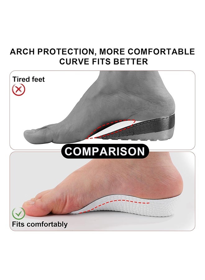 1 Pair Invisible Height Increasing Insoles, 2.5cm/3.5cm Heel Lift Foot Pads for Men & Women, Breathable Shock Absorbing Sports Inserts - Image 3