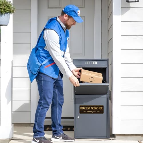 LUHIMO Please Leave Packages and Deliveries Here Sign Sticker，Self-Adhesive Waterproof Vinyl Delivery Signs for Packages, Place Packages Here Sign for Home，Office，Shop，Box, Door（10.7" x 3.7"） - Image 4