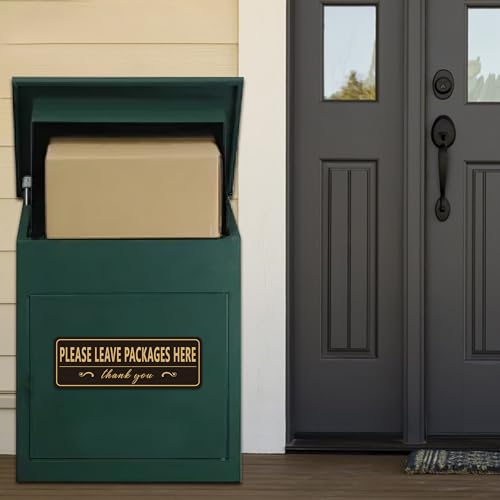 LUHIMO Please Leave Packages and Deliveries Here Sign Sticker，Self-Adhesive Waterproof Vinyl Delivery Signs for Packages, Place Packages Here Sign for Home，Office，Shop，Box, Door（10.7" x 3.7"） - Image 5