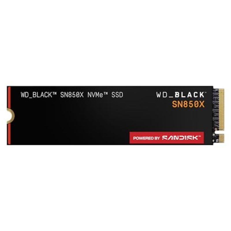 WD_BLACK SN850X NVMe SSD 1 تيرابايت ذاكرة ألعاب SSD داخلية، تقنية PCIe Gen4، قراءة 7300 ميجابايت/ثانية، كتابة 6300 ميجابايت/ثانية أسود - Image 1