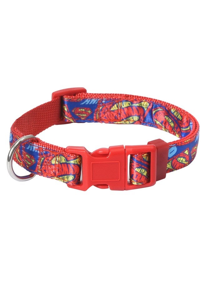 DC Comics DC Comics Superman Dog Collar, Large | Officially Licensed DC Comics Superman Logo Dog Collar | Large Dog Collar for Large Dogs with D-Ring, Cute Dog Apparel & Accessories for Pets - Image 1