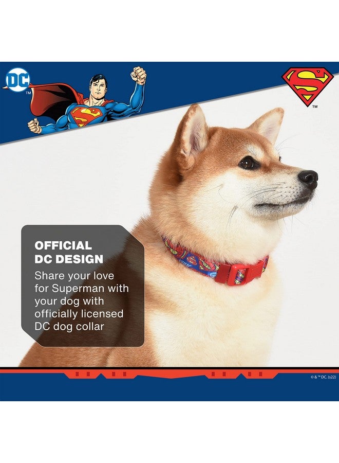 DC Comics DC Comics Superman Dog Collar, Large | Officially Licensed DC Comics Superman Logo Dog Collar | Large Dog Collar for Large Dogs with D-Ring, Cute Dog Apparel & Accessories for Pets - Image 2