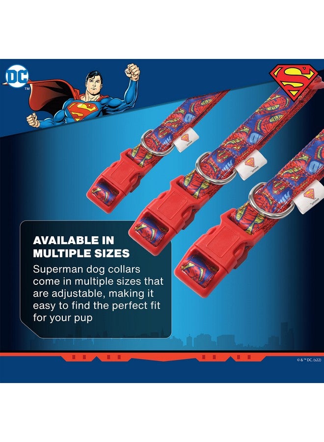DC Comics DC Comics Superman Dog Collar, Large | Officially Licensed DC Comics Superman Logo Dog Collar | Large Dog Collar for Large Dogs with D-Ring, Cute Dog Apparel & Accessories for Pets - Image 4