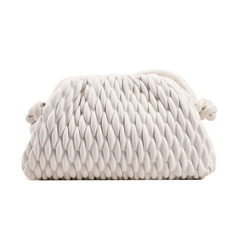 Women's PU Leather Shoulder Bag with Pleated Design - Image 4