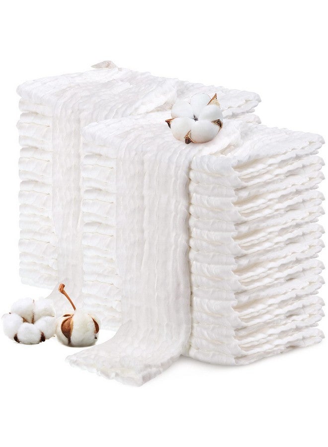 Handepo 60 Pack Baby Muslin Washcloths Muslin Burp Cloths 6 Layer Soft Absorbent Face Towel 12 X 12 Inch Burp Rags Natural Newborn Bath Essentials For Baby Infant Kids Sensitive Skin Baby Registry As Shower - Image 1
