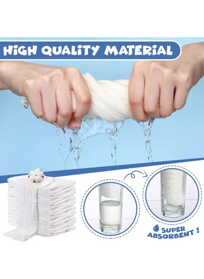 Handepo 60 Pack Baby Muslin Washcloths Muslin Burp Cloths 6 Layer Soft Absorbent Face Towel 12 X 12 Inch Burp Rags Natural Newborn Bath Essentials For Baby Infant Kids Sensitive Skin Baby Registry As Shower - Image 5