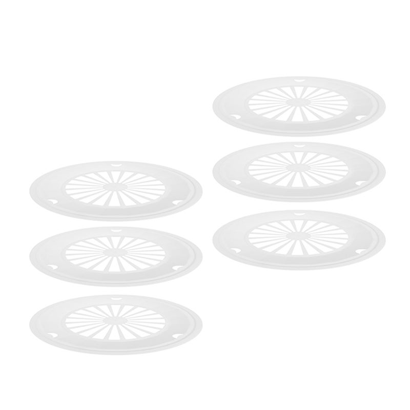 6Pcs Plate Hollow-out Food Plate Hotel Food Serving Plate Picnic Barbecue Dish - Image 1