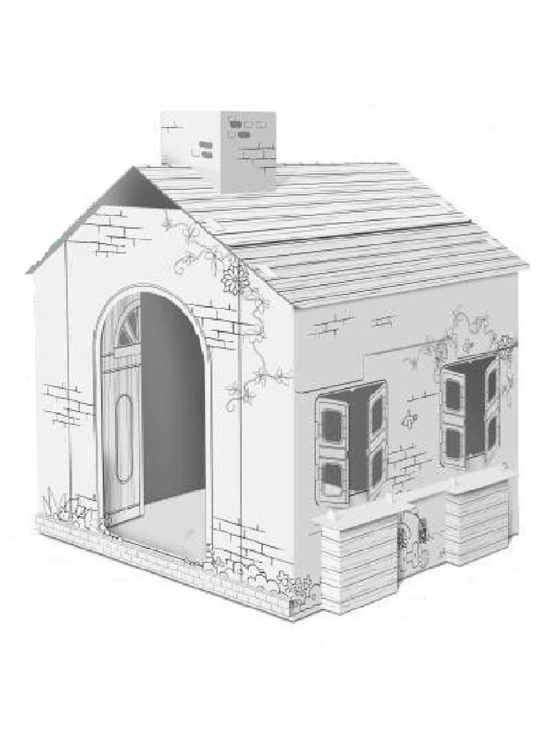 Leisure Hut 3D Coloring Cardboard Puzzle