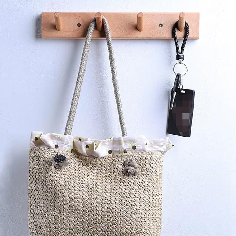 رف حائط خشبي صغير خطاف شريط طويل زخرفة بسيطة لمتجر الملابس الرواق - Image 5