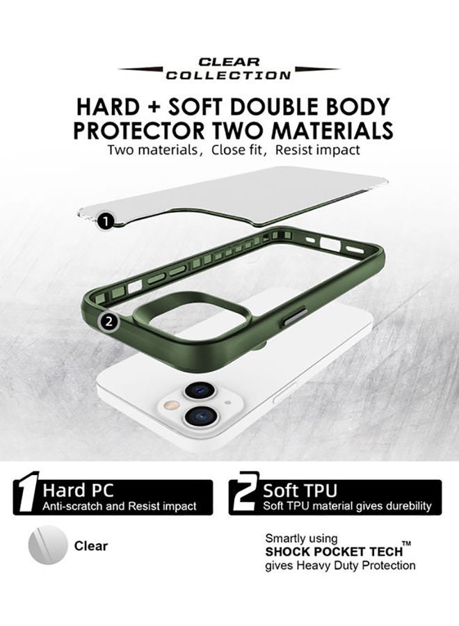 Theodor Protective Hybrid Case Cover For Apple Iphone 13 6.1 Green  - Image 3