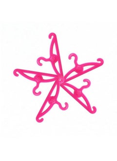 E-TING 60 Pcs Pink Plastic Little Hangers For Girl Doll Dress Clothes Gown Doll Clothes Accessories  - Image 5